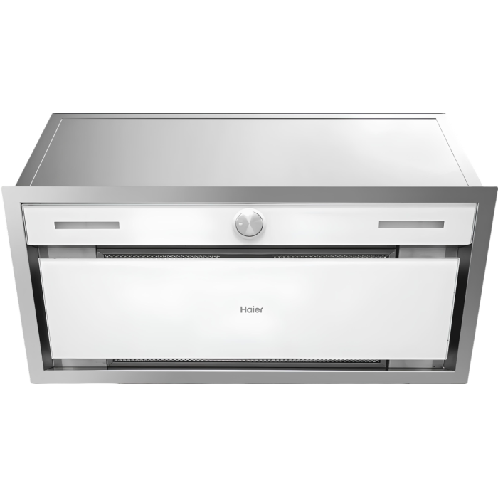 HAIER HVX-BI664GW: белая вытяжка с утапливаемыми переключателями и светодиодным освещением. Купить онлайн