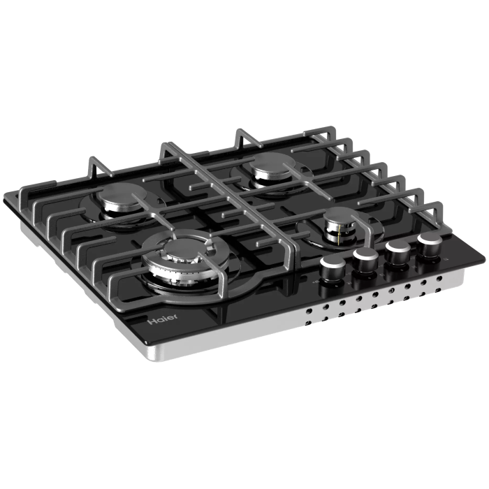 Газовая поверхность HAIER HHX-G64RFB с электроподжигом и стеклянным основанием, заказать в Кыргызстан
