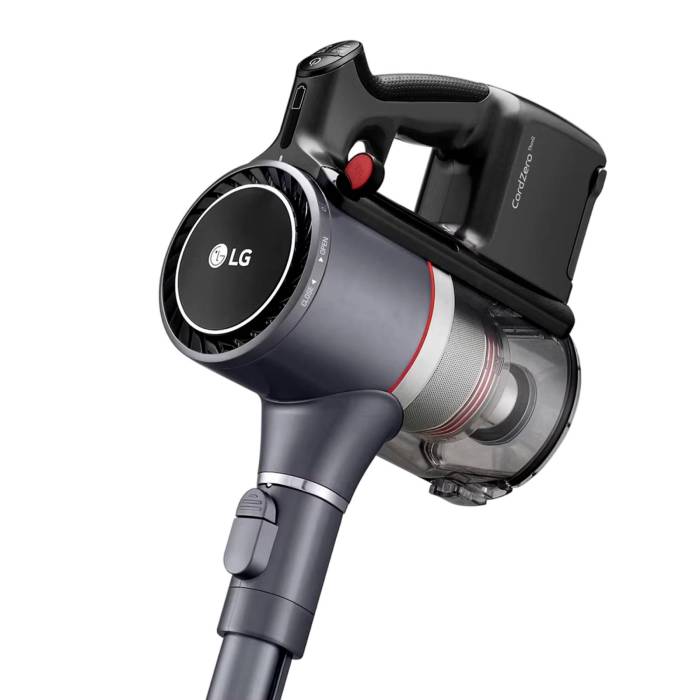 LG A9K-CORE — максимальная мощность всасывания 200 Вт, подходит для глубокой уборки любых покрытий