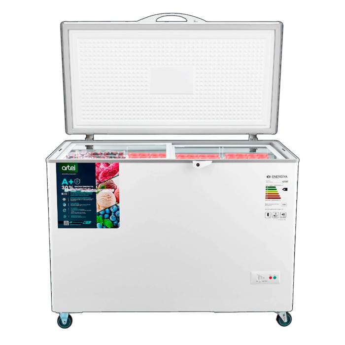 Artel AFB370 — морозильный ларь с капельной системой размораживания и объёмом 330 л, заказать по городу