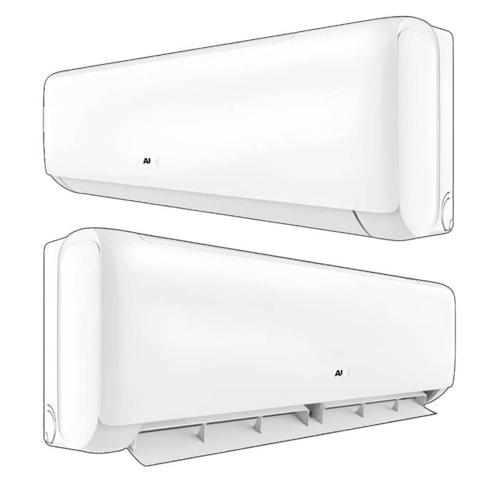 Кондиционер AUX 09QC INVERTER для площади до 25 м², охлаждение 2.7 кВт, обогрев 3.0 кВт — Купить в Бишкеке
