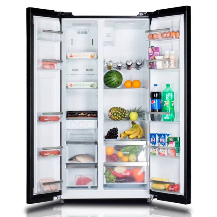 Холодильник BLESK BL-698DKF(G) — вместительная модель формата Side-by-Side с общим объёмом 537 литров, заказать онлайн с доставкой в Бишкеке