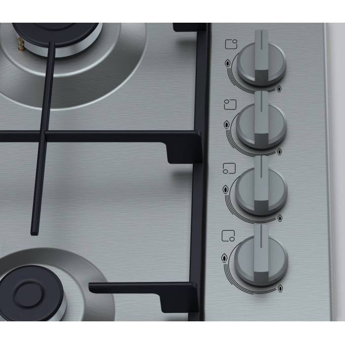 Bosch PBP6C5B62Q — практичная газовая панель Serie 2 с чугунными решётками, заказать в Бишкеке онлайн