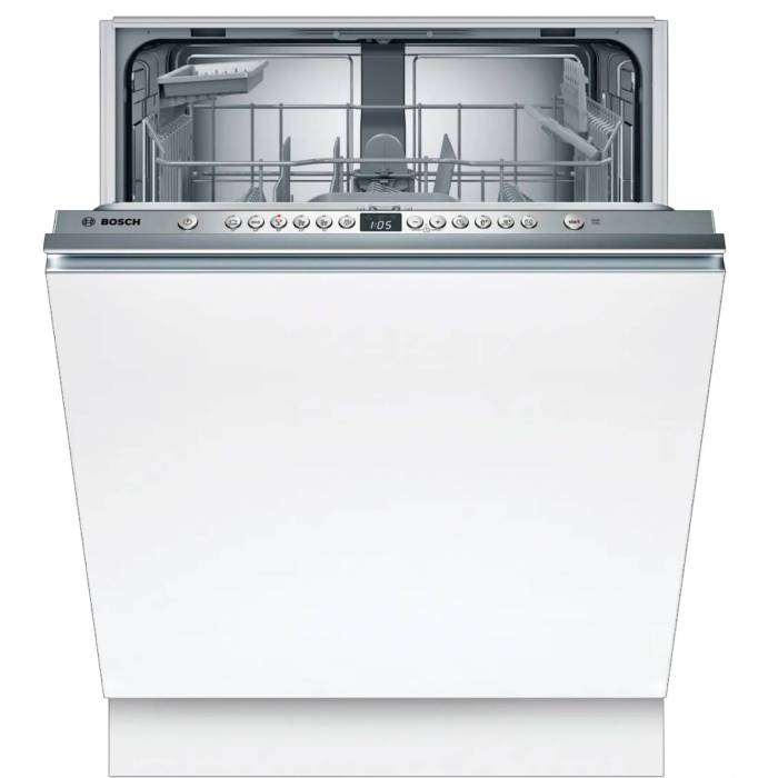 BOSCH SMV26DX00T — панель управления из нержавеющей стали, дисплей и кнопки, удобное управление, заказать с доставкой