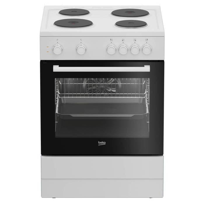 Beko FBE66000WD — электрическая плита в классическом белом цвете, купить онлайн с доставкой в Бишкеке