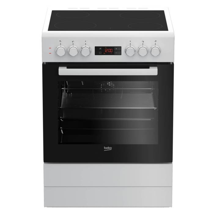 Beko FSE67300GW — электрическая плита со стеклокерамической варочной поверхностью и вместительной духовкой, купить онлайн с доставкой в Бишкеке