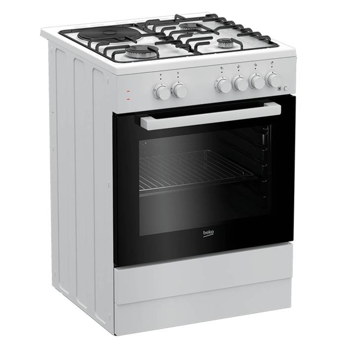 Beko FSS63010DW — электрическая духовка объёмом 71 литр с 4 режимами нагрева, включая гриль, полугриль и традиционное приготовление