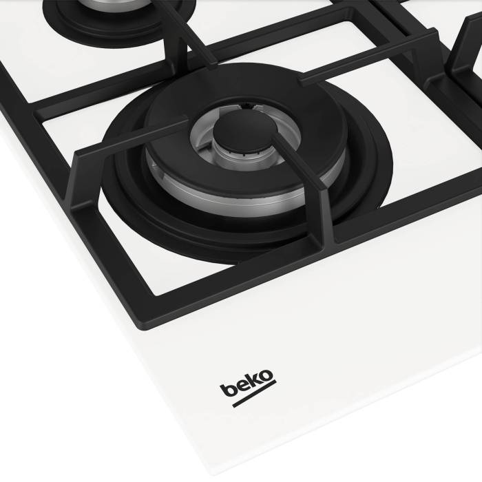 Купить Beko HILW 64225 SW — качественная газовая модель с WOK-зоной и чугунными решетками