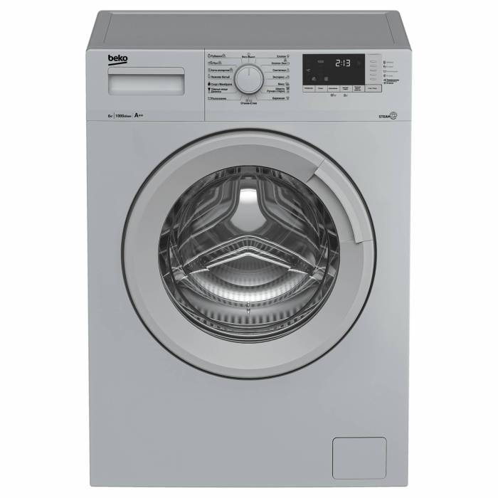 Beko SteamCure WSRE6512ZSS с загрузкой 6 кг и паровой обработкой, заказать онлайн и купить в Бишкеке