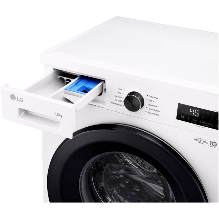 LG F2Y1WS6W — функция Steam™ устраняет до 99,9% аллергенов и бактерий для гипоаллергенной стирки