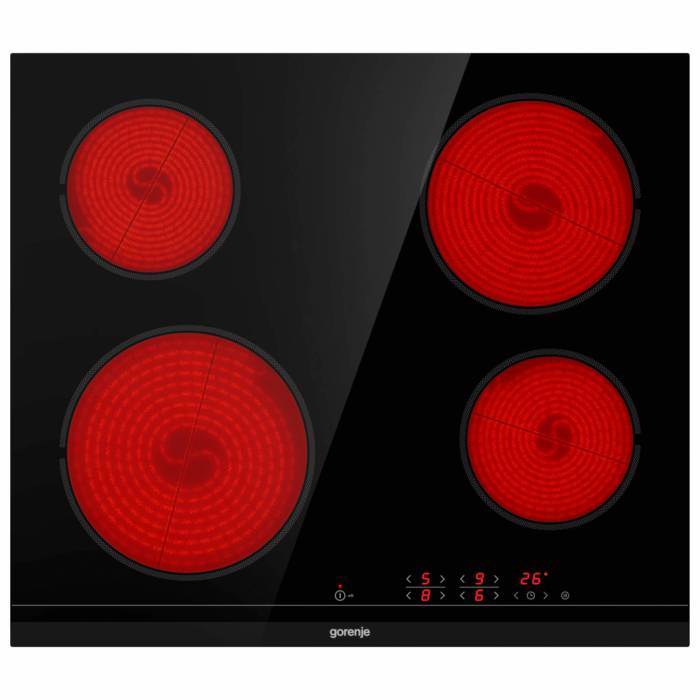 Gorenje ECT641BCSC — стеклокерамическая варочная панель на 4 конфорки, заказать в Бишкеке