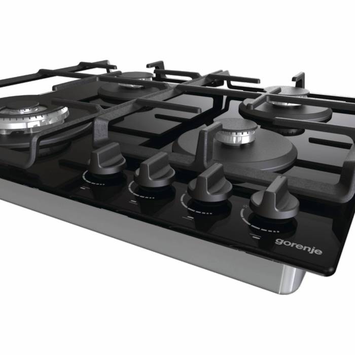 Gorenje GTW641EB — газовая панель с четырьмя конфорками и функцией автоподжига, заказать в Кыргызстане