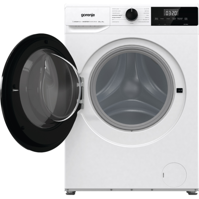 Gorenje W1D2A164ADS — отдельностоящая стирально-сушильная машина с фронтальной загрузкой, удобная для любой ванной