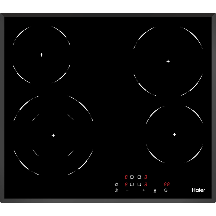 Стеклокерамическая варочная поверхность HAIER HHY-C64DVB с Hi-Light нагревом и сенсорным управлением. Заказать с доставкой в Бишкеке онлайн