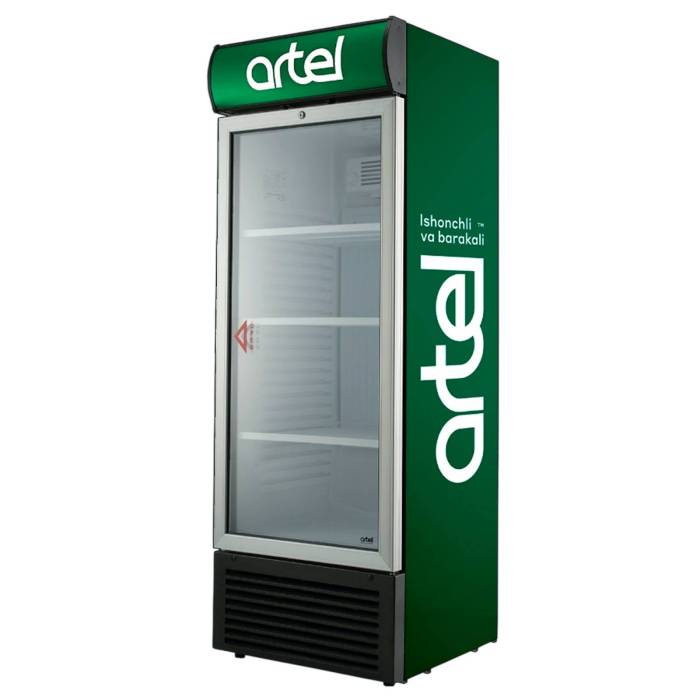 Холодильник витринный Artel HS390SN, объём 300 литров, механическое управление, заказать в Кыргызстане