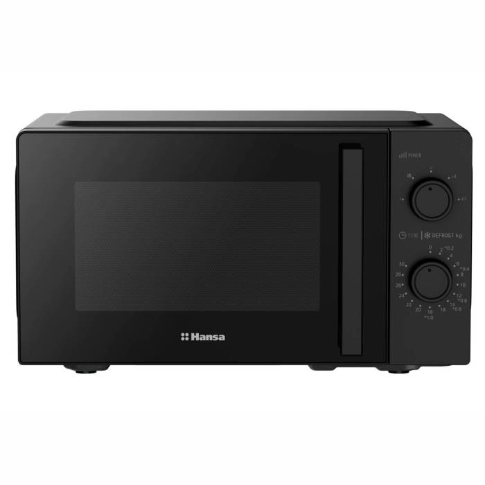 Hansa AMMF19M1BH — микроволновая печь объемом 19 л с мощностью 700 Вт. Компактная и надежная, подойдет для кухни в Бишкеке