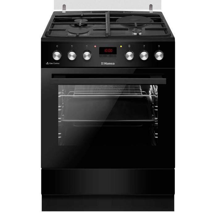 Hansa FCMM68243 — двойное остекление дверцы сохраняет температуру внутри и обеспечивает безопасность при эксплуатации