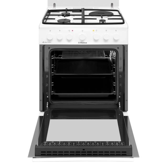 Hansa FCMW68143 — прочное эмалевое покрытие корпуса устойчиво к загрязнениям и высоким температурам