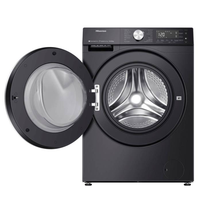 Hisense WD5S1045BB — 19 программ: хлопок, шерсть, детские вещи, пуховики, быстрая стирка и сушка, купить с доставкой