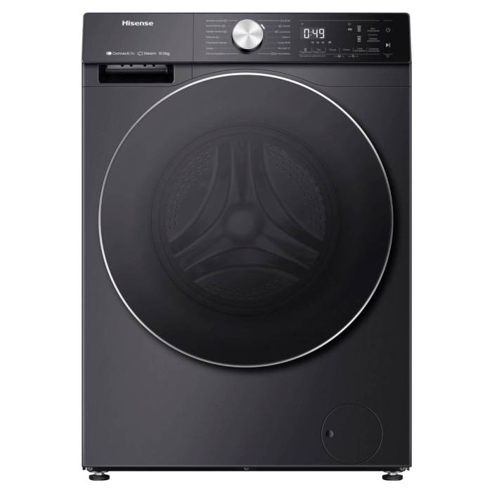 Hisense WF5S1043BB — стиральная машина на 10,5 кг с отжимом до 1400 об/мин, купить в Бишкеке