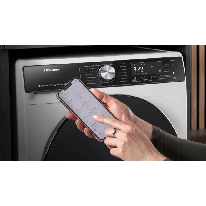 Стиральная машина Hisense WF5S1043BW — быстрая стирка и защита от детей, купить онлайн в Бишкеке