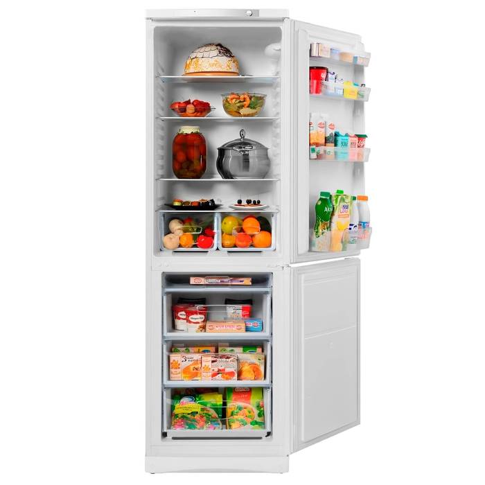 Indesit ES 20 — вместительный холодильник с четырьмя дверными и четырьмя стеклянными полками, заказать онлайн в Кыргызстане с доставкой