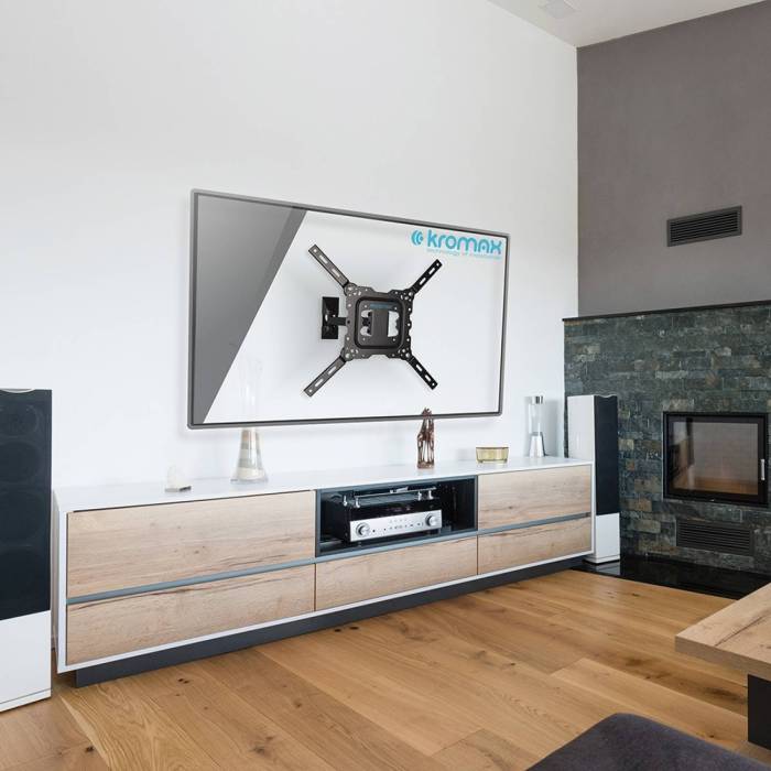 Наклонно-поворотный кронштейн Kromax DIX-17 black — Диагональ экрана: 22–55″ — Onbir.kg Бишкек, Кыргызстан