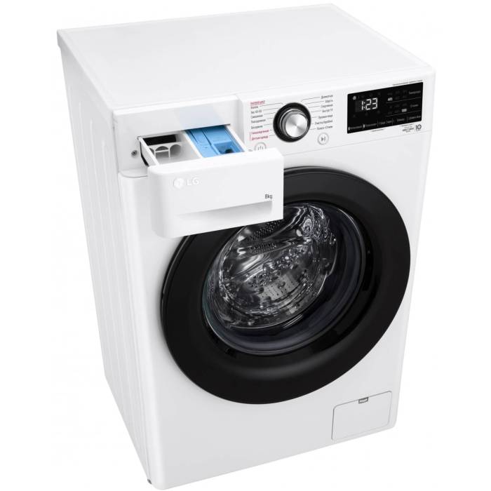 LG F2V3PS6W — стиральная машина с функцией пара, AI DD™, добавление вещи в процессе. Купить в Бишкеке с доставкой
