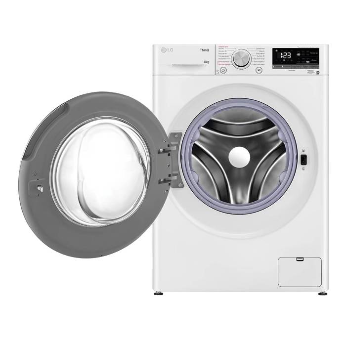 Стиральная машина LG F2V5PS0W, 8 кг, AI DD™, стирка с паром, инверторный мотор, белый цвет. Заказать с доставкой в Бишкеке