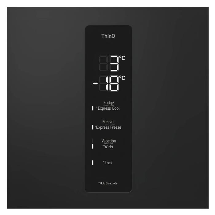 LG GC-B459FTPW: холодильник 344 л, инверторный компрессор, черный, с внешним LED дисплеем. Купить с доставкой