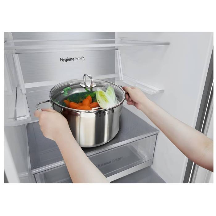LG GC-B459FTPW: холодильник с инверторным компрессором, 344 л, DoorCooling+, черный. Заказать в Бишкеке