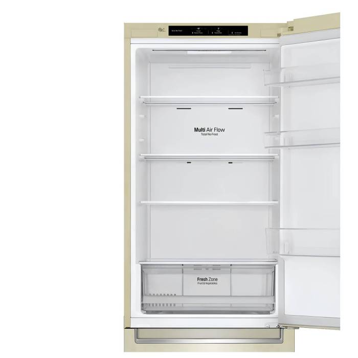 Холодильник LG GC-B459SECL — Total No Frost, инверторный компрессор, нижняя морозильная камера, элегантный бежевый цвет, заказать онлайн