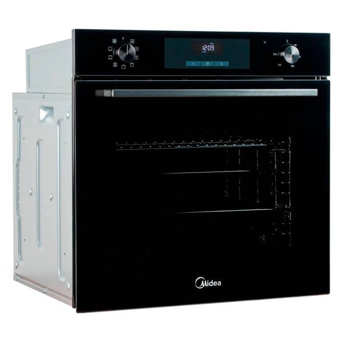 Midea MO72105GB — стильная чёрная духовка с 8 программами, сенсорным управлением и LED-дисплеем, купить онлайн в Кыргызстане