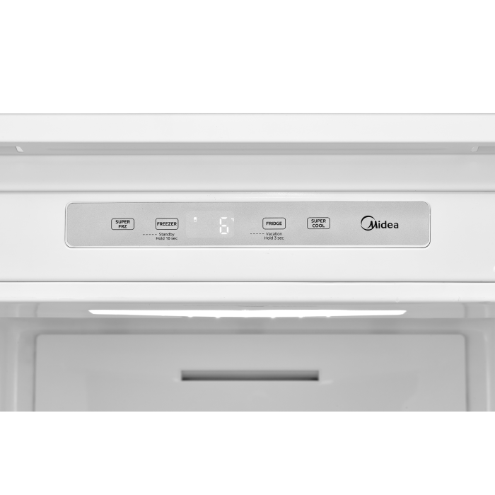 Midea MDRE414FGE01 — система No Frost в холодильной и морозильной камерах без разморозки