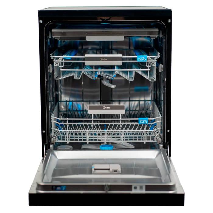 Midea MFD60S510Bi-C — дополнительные опции: самоочистка, отложенный старт, ускоренная мойка, экстра-сушка и блокировка управления