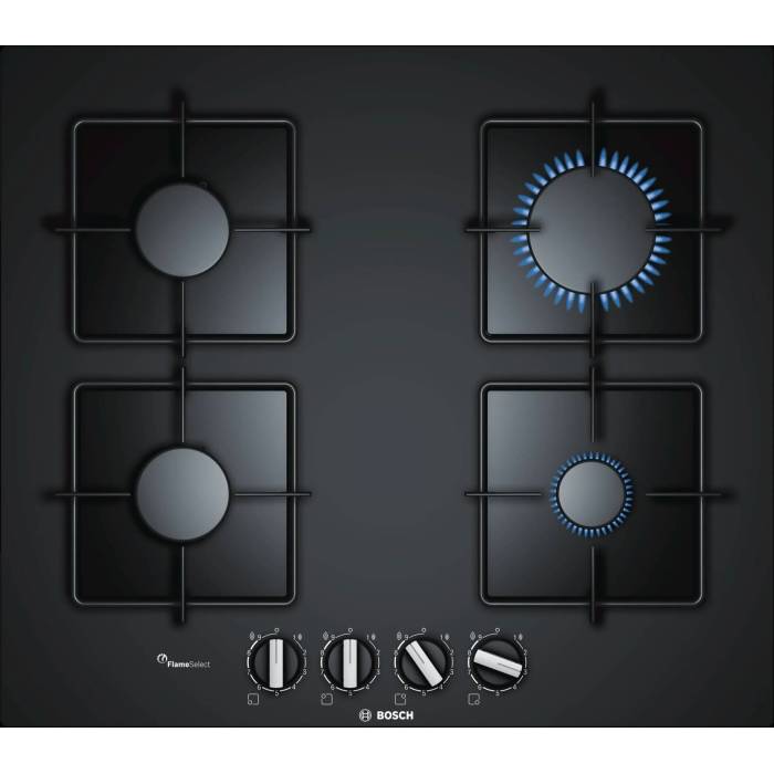 Bosch PPP6A6B10 — газовая варочная панель Serie 6 из чёрного закалённого стекла, купить в Бишкеке с доставкой