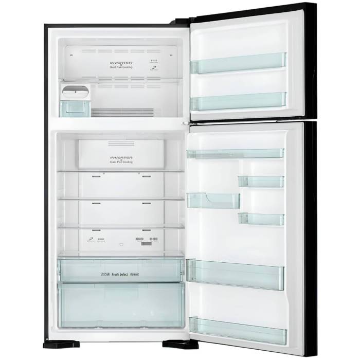 Холодильник Hitachi R-V 660 PUC7-1, 550 л, серебристый, с зоной Fresh Select — купить в Бишкеке