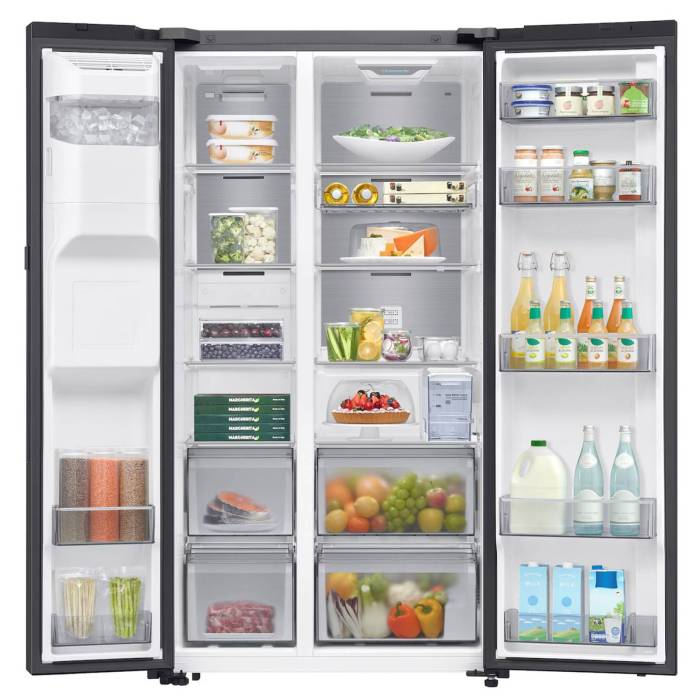 Samsung RS80F65J1FWT — полезный объём 616 л идеально подходит для большой семьи и удобного хранения продуктов