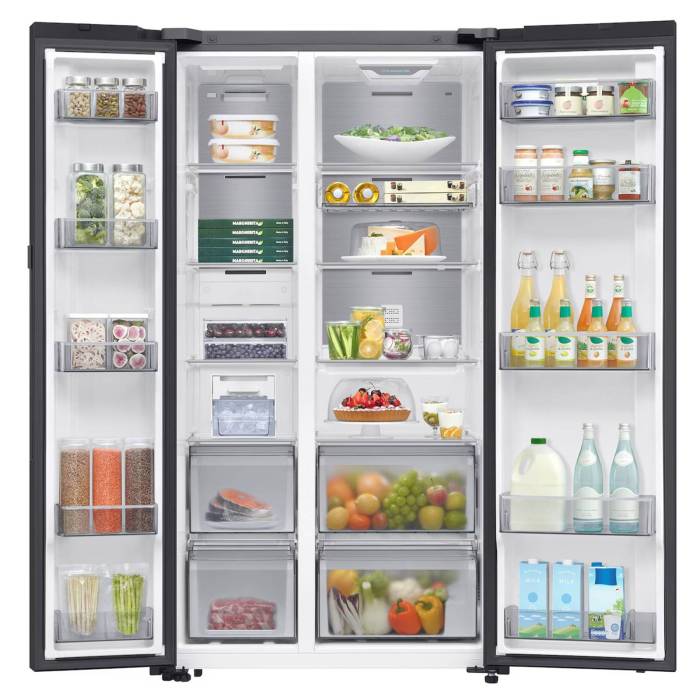 Samsung RS80F65M1WWT — полезный объём 646 л делает модель идеальной для большой семьи и удобного хранения продуктов