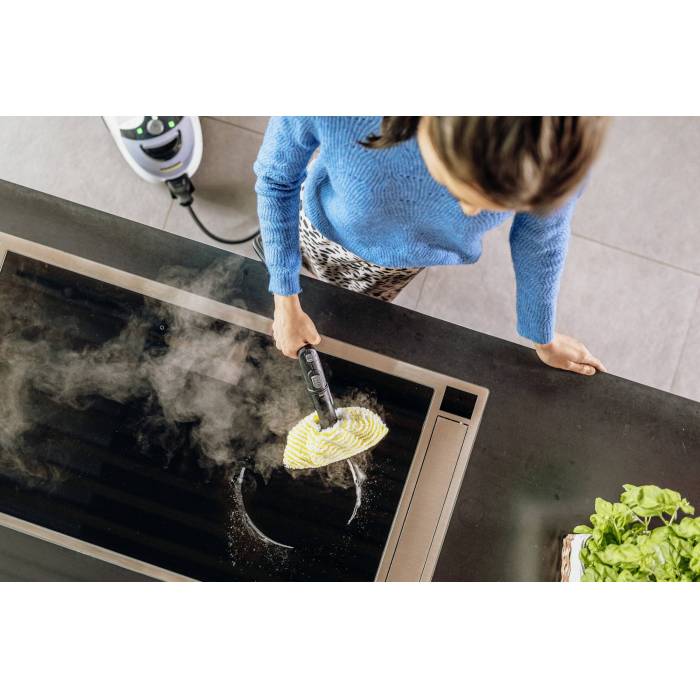 KARCHER SC 5 — насадка EasyFix с шарниром и микрофибровой салфеткой, удобная уборка всех твердых полов