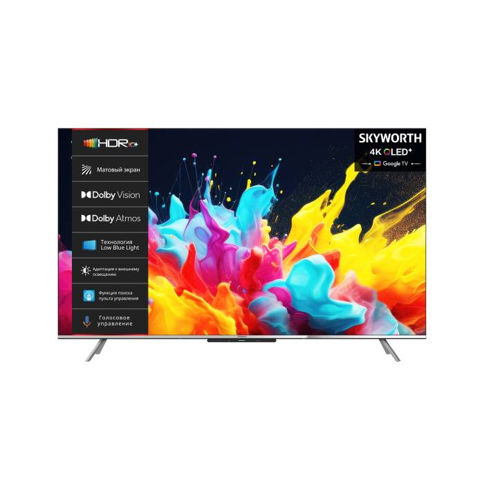 Телевизор Skyworth 43Q66G — 43" QLED 4K, Google TV, Dolby Vision