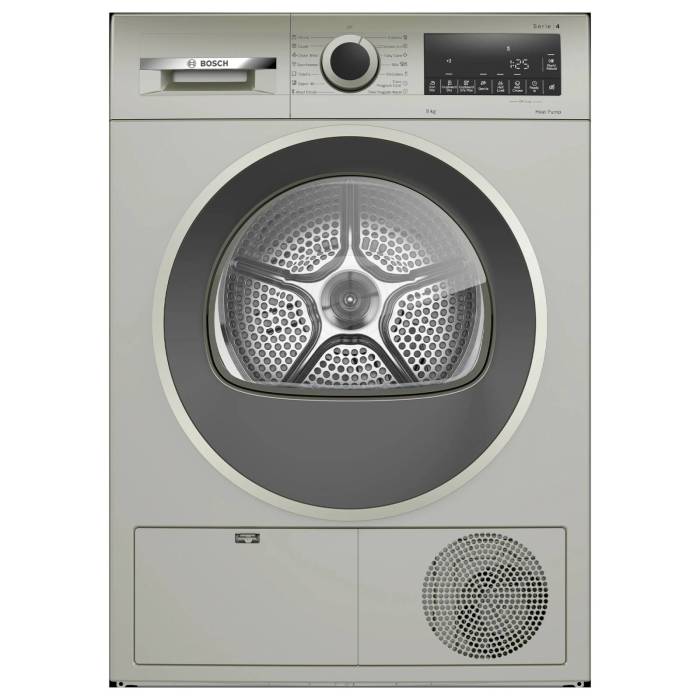 Bosch WQG1420XME — сушильная машина Serie | 4, загрузка до 9 кг, серебристый корпус, купить в Бишкеке с доставкой