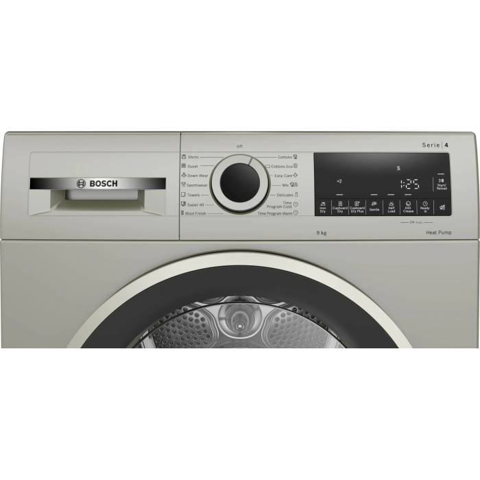 Bosch WQG1420XME — аккуратный современный дизайн, гармонично подходит для ванной комнаты или прачечной