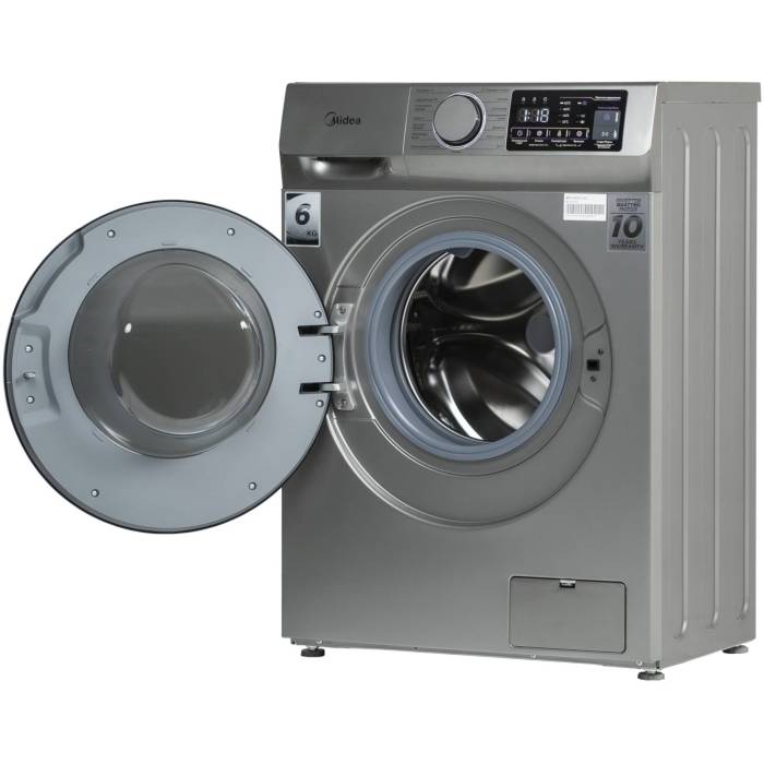 Стиральная машина Midea MFN11W60B/S — электронное управление, быстрые стирки, очистка барабана. Доставка по Бишкеку и Кыргызстану.