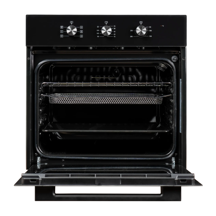 Встраиваемая духовка Midea MO11000GB — 60 л, конвекция, аэрогриль, 5 программ, черное стекло. Купить с доставкой по Бишкеку и Кыргызстану.