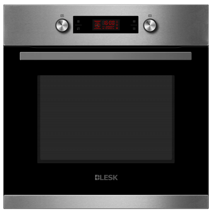 BLKX70E3S — встраиваемая электрическая печь, объем 70 л, черная эмалированная полость, 3 стеклянные дверцы.