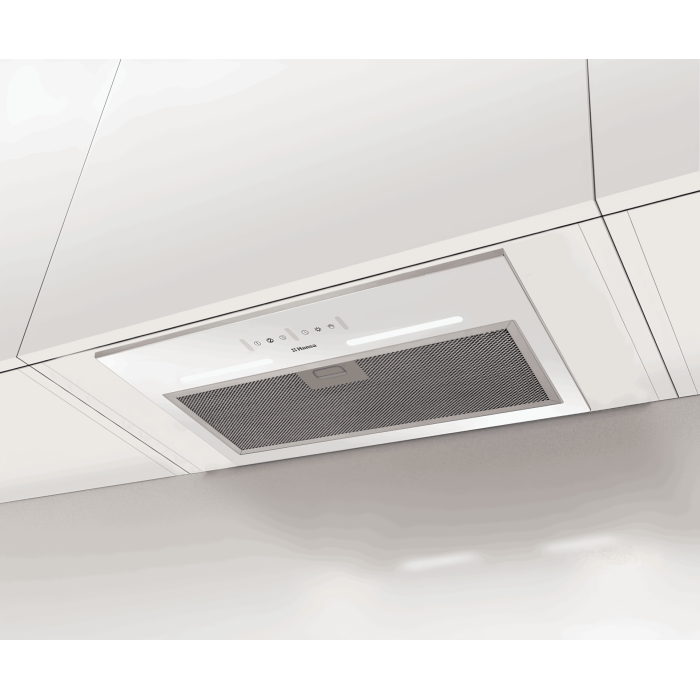 Hansa OMP6553WGH — стильная белая вытяжка с режимами отвода и циркуляции, купить онлайн в Кыргызстане