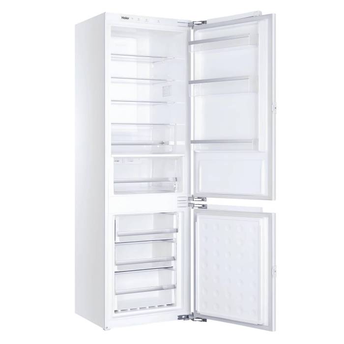 Откройте для себя HAIER BCFT629TWRU — встраиваемый холодильник высотой 177 см. Вместительное холодильное (170 л) и морозильное (60 л) отделения с инновационной технологией Total No Frost. Заказывайте онлайн с доставкой!