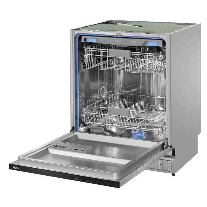 Встраиваемая посудомоечная машина Haier HDWE14-094RU, 3 корзины, луч на полу. Купить с доставкой по регионам Кыргызстана