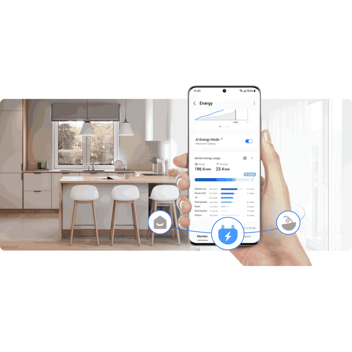 Встраиваемый холодильник SAMSUNG BESPOKE RB38C7B6DAP/WT, 400 л, с системой SpaceMax™ и функцией Optimal Fresh+. Доставка в Бишкек